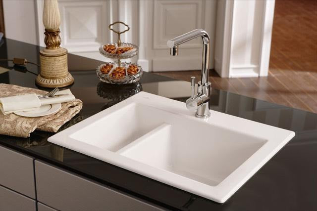 Villeroy & Boch Küchenarmatur Modern Steel 966801 – Edelstahl massiv, 360° schwenkbar