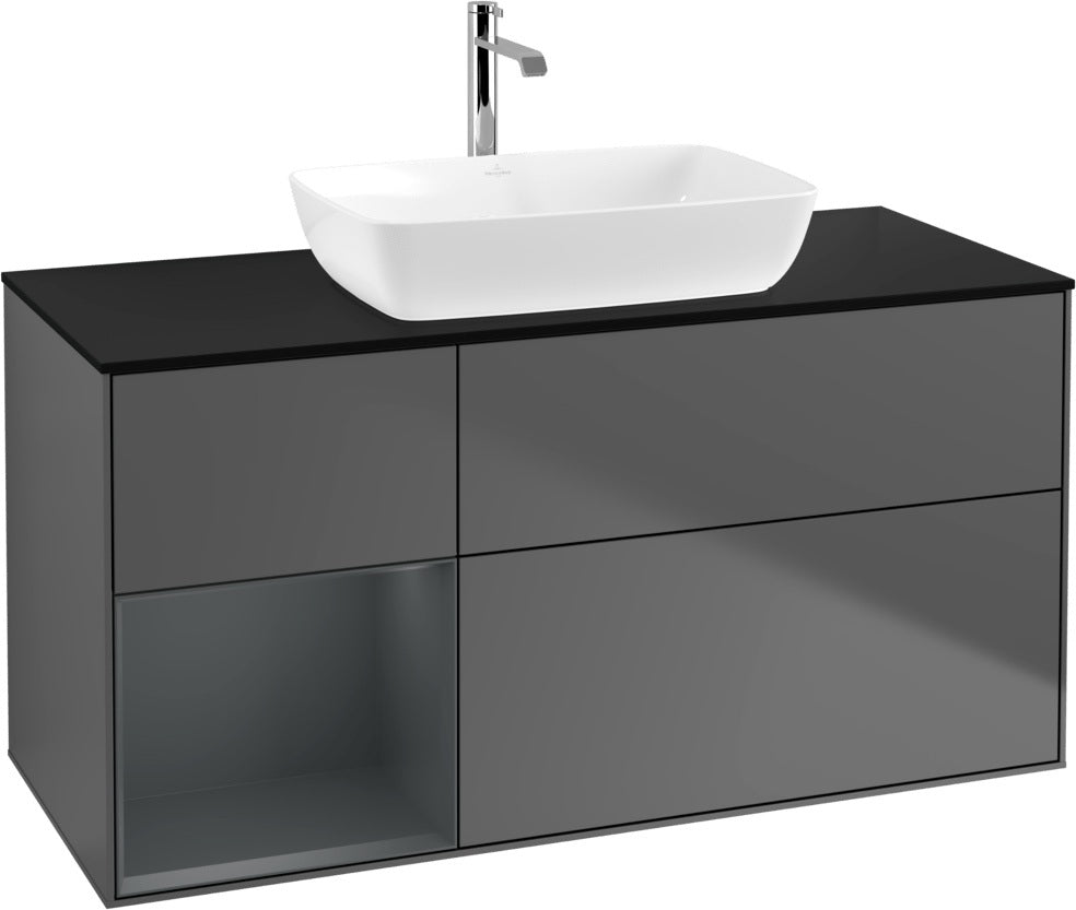Villeroy & Boch Finion Waschtischunterschrank 1200 mm Glossy White Lacquer mit Beleuchtung