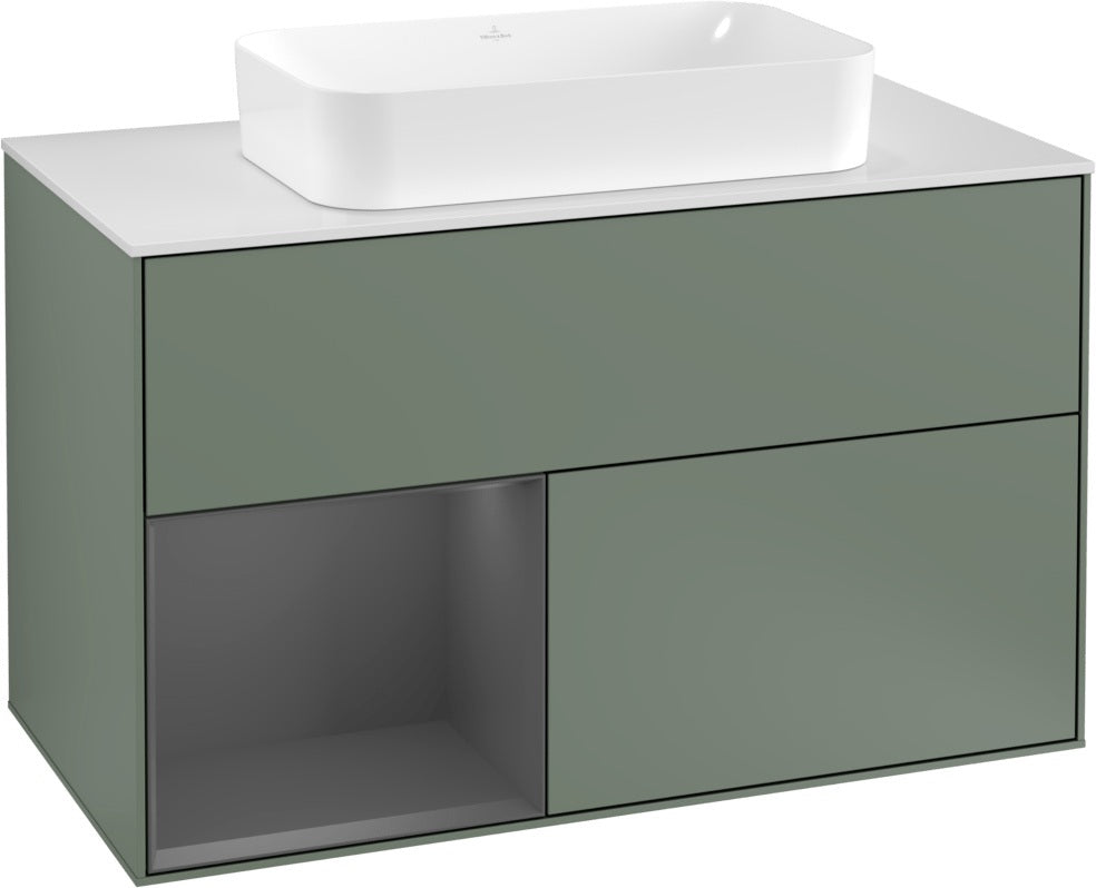 Villeroy & Boch Waschtischunterschrank Finion G241GF Glossy White Lacquer 1000 mm mit Beleuchtung