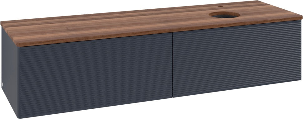 Villeroy & Boch Waschtischunterschrank Antao 1600 mm Anthrazit Matt Lack – 2 Auszüge, Push-to-Open