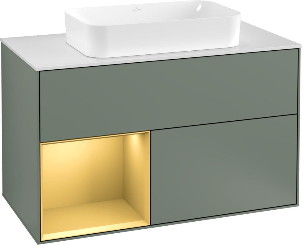 Villeroy & Boch Waschtischunterschrank Finion G241GF Glossy White Lacquer 1000 mm mit Beleuchtung