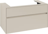 Villeroy & Boch Collaro Waschtischunterschrank 1000 mm mit LED-Beleuchtung und 2 Auszügen in White Wood