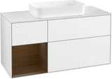 Villeroy & Boch Finion Waschbeckenunterschrank 1200 mm Walnut Veneer mit Beleuchtung