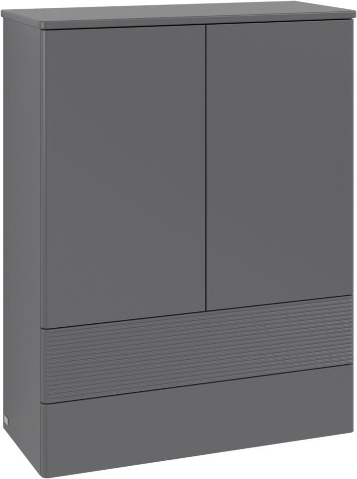 Villeroy & Boch Antao Highboard K47100 – 814 x 1039 x 356 mm, Glossy White Lacquer, 2 Auszüge, 2 Türen