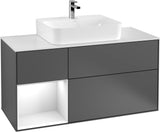 Villeroy & Boch Finion Waschtischunterschrank G161G 1200 mm Glossy White Lacquer mit LED-Beleuchtung