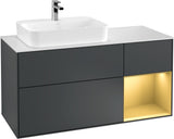 Villeroy & Boch Waschtischunterschrank Finion F401G 1200 mm Glossy White Lacquer mit Beleuchtung
