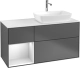 Villeroy & Boch Finion Waschbeckenunterschrank 1200 mm Glossy White Lacquer mit Beleuchtung