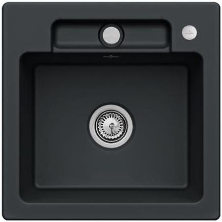 Villeroy & Boch Einbauspüle Siluet 50 S 510x510mm TitanCeram Ebony CeramicPlus