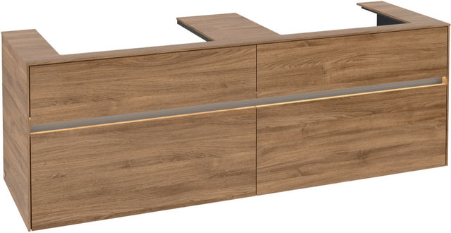 Villeroy & Boch Waschtischunterschrank Collaro C024 B0 1600 mm Kansas Oak mit Beleuchtung