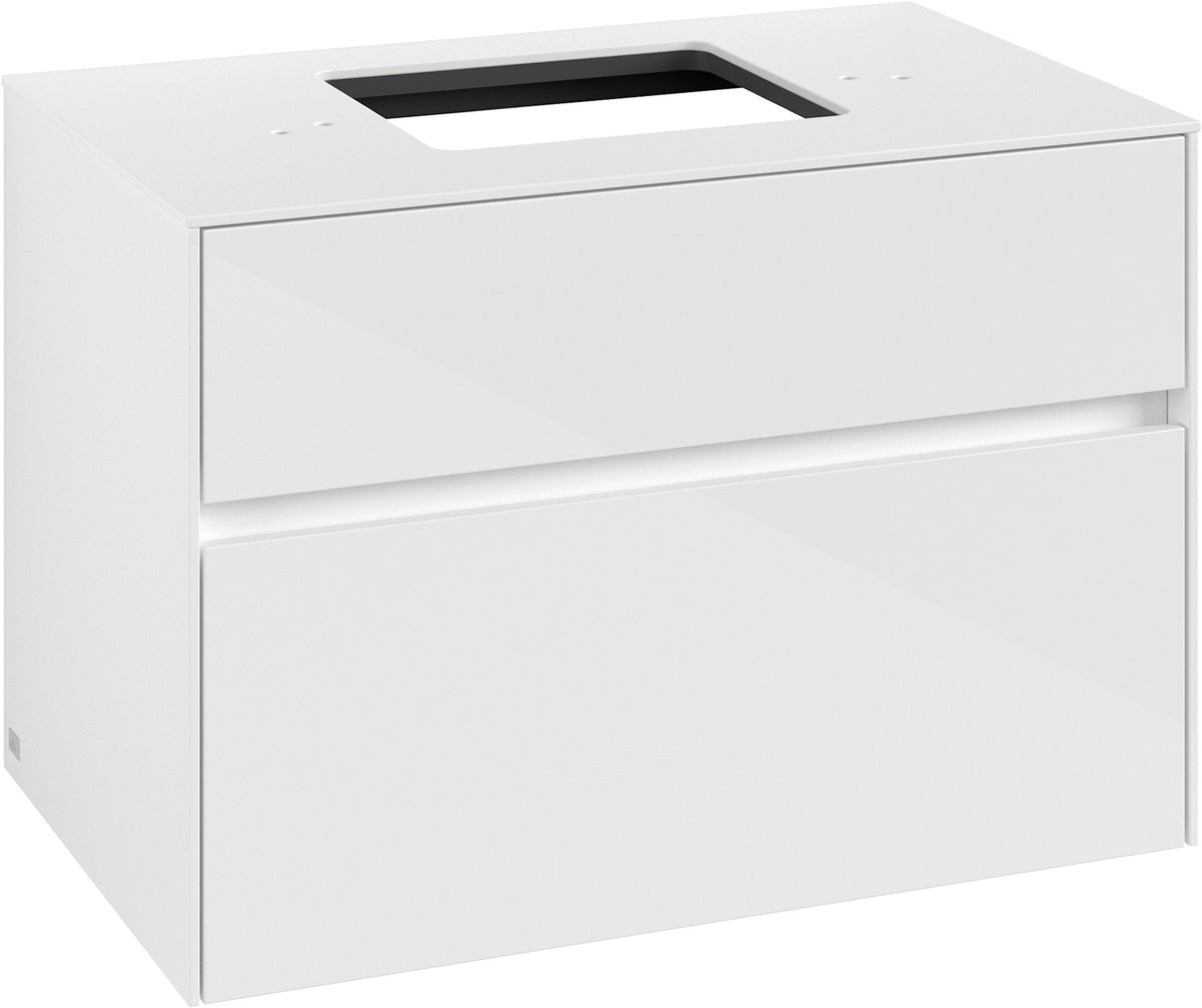 Villeroy & Boch Waschtischunterschrank Collaro C124 B0 800 mm Glossy White mit Beleuchtung