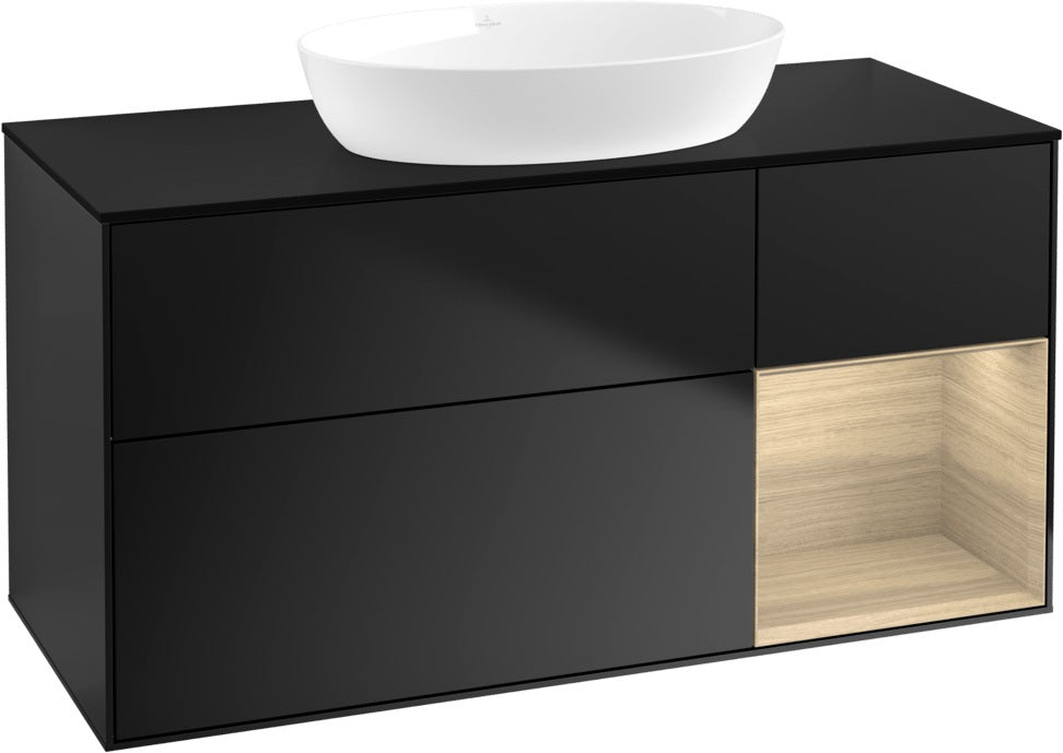 Villeroy & Boch Finion Waschtischunterschrank FA72GFGF 1200 mm Glossy White Lacquer mit LED-Beleuchtung