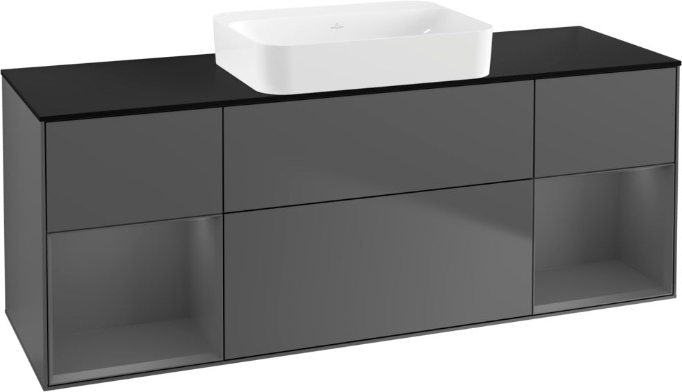 Villeroy & Boch Finion Waschbeckenunterschrank 1600 mm Glossy White Lacquer mit Beleuchtung