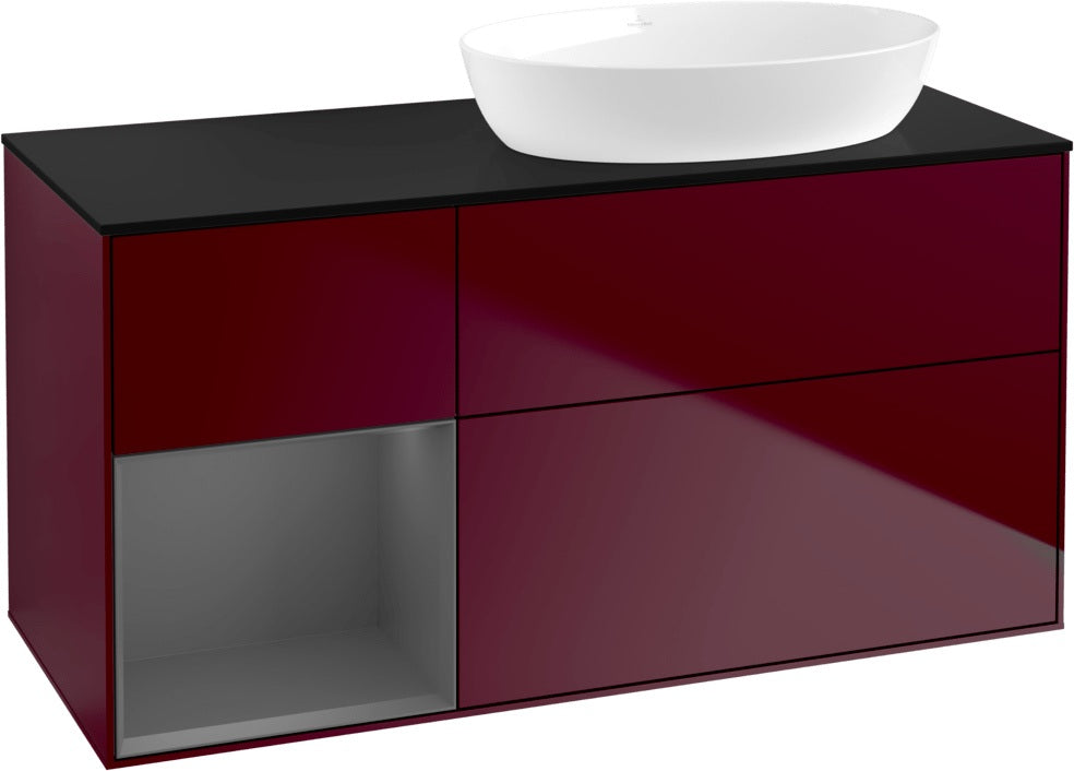 Villeroy & Boch Waschtischunterschrank Finion FA42G 1200 mm Glossy White Lacquer mit Beleuchtung