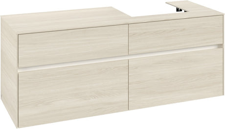 Villeroy & Boch Waschtischunterschrank Collaro C075 B0 1400 mm White Oak mit Beleuchtung