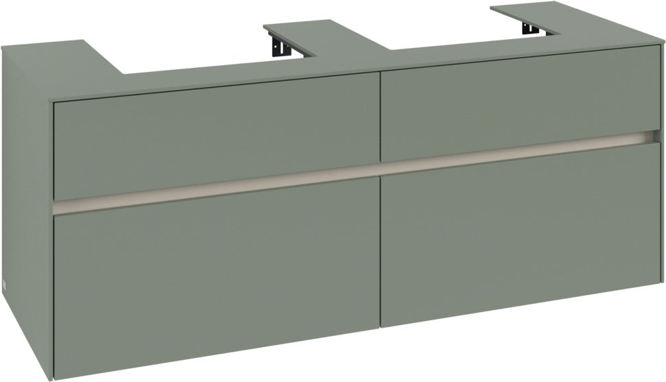 Villeroy & Boch Waschtischunterschrank Collaro C076 B0 1400 mm White Oak mit Beleuchtung und SoftClosing