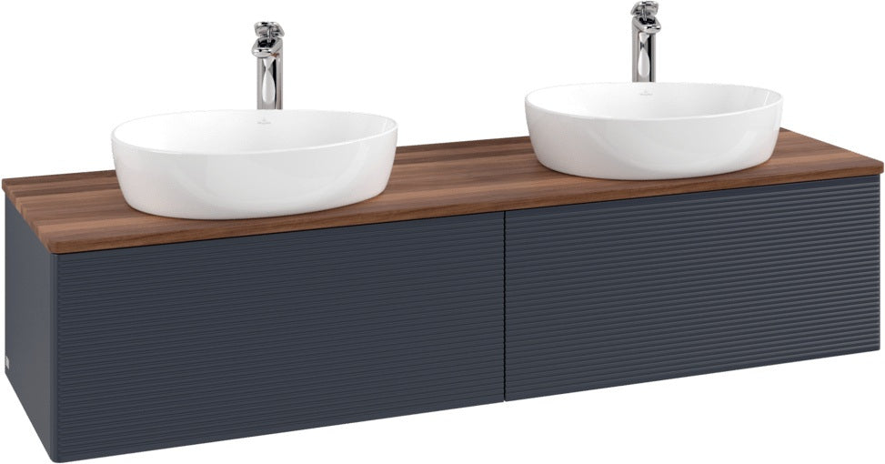 Villeroy & Boch Antao Waschtischunterschrank 1600 mm Anthrazit Matt mit 2 Auszügen