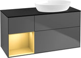 Villeroy & Boch Waschtischunterschrank Finion FA42G 1200 mm Glossy White Lacquer mit Beleuchtung
