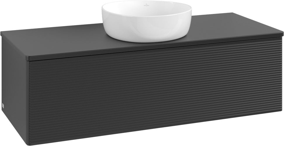 Villeroy & Boch Waschtischunterschrank Antao 1200 mm Anthrazit Matt Lack mit LED-Beleuchtung