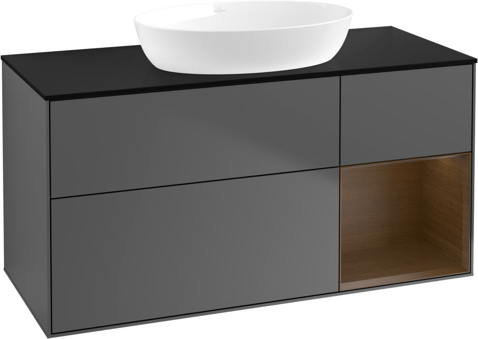 Villeroy & Boch Finion Waschtischunterschrank FA72GFGF 1200 mm Glossy White Lacquer mit LED-Beleuchtung