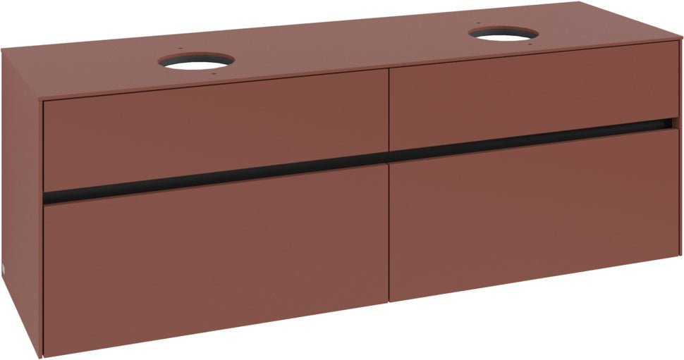Villeroy & Boch Waschtischunterschrank Collaro C052 1600 mm White Oak – 4 Auszüge, SoftClosing, wandmontiert