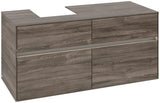 Villeroy & Boch Waschtischunterschrank Collaro 1200 mm Stone Oak mit LED-Beleuchtung und 4 Auszügen