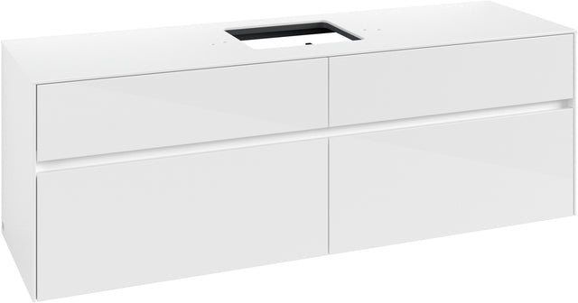 Villeroy & Boch Waschtischunterschrank Collaro C134 1600 mm Glossy White mit 4 Auszügen