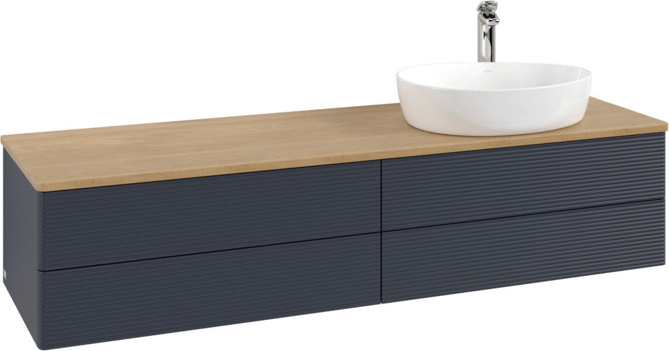 Villeroy & Boch Waschtischunterschrank Antao 1600 mm Anthrazit mit LED-Auszugsbeleuchtung