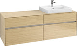 Villeroy & Boch Waschbeckenunterschrank Collaro C023 B0 Nordic Oak 1600 mm mit Beleuchtung