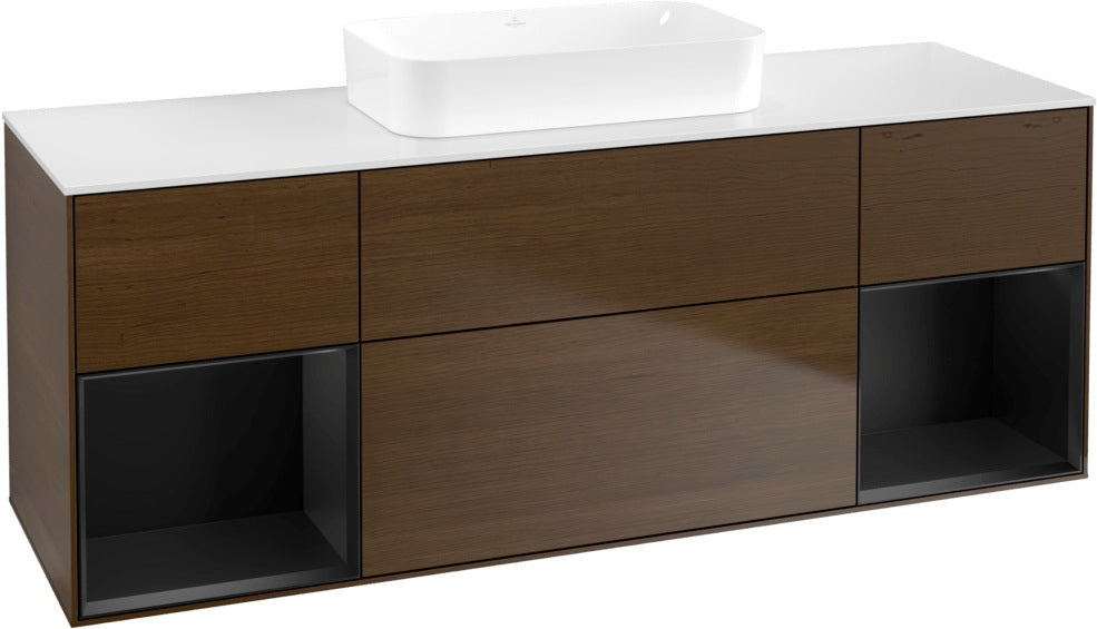 Villeroy & Boch Finion Waschtischunterschrank 1600 mm Glossy White Lacquer mit Beleuchtung