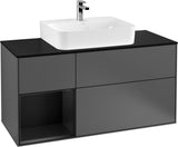 Villeroy & Boch Finion Waschbeckenunterschrank 1200 mm Glossy White mit Beleuchtung