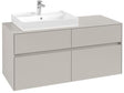 Villeroy & Boch Collaro Waschtischunterschrank 1200 mm, 4 Auszüge, Soft Grey, Becken links