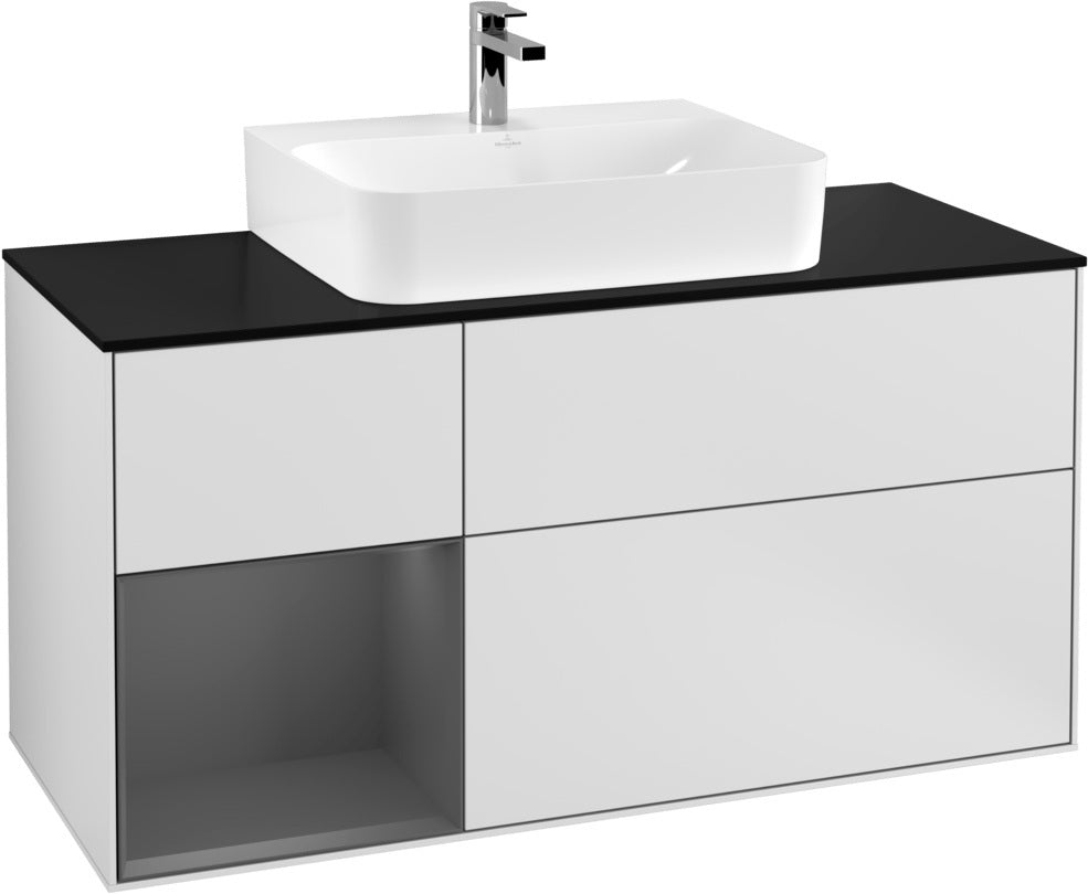 Villeroy & Boch Finion Waschbeckenunterschrank 1200 mm Glossy White mit Beleuchtung