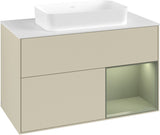 Villeroy & Boch Finion Waschbeckenunterschrank 1000 mm Silk Grey Matt mit Beleuchtung