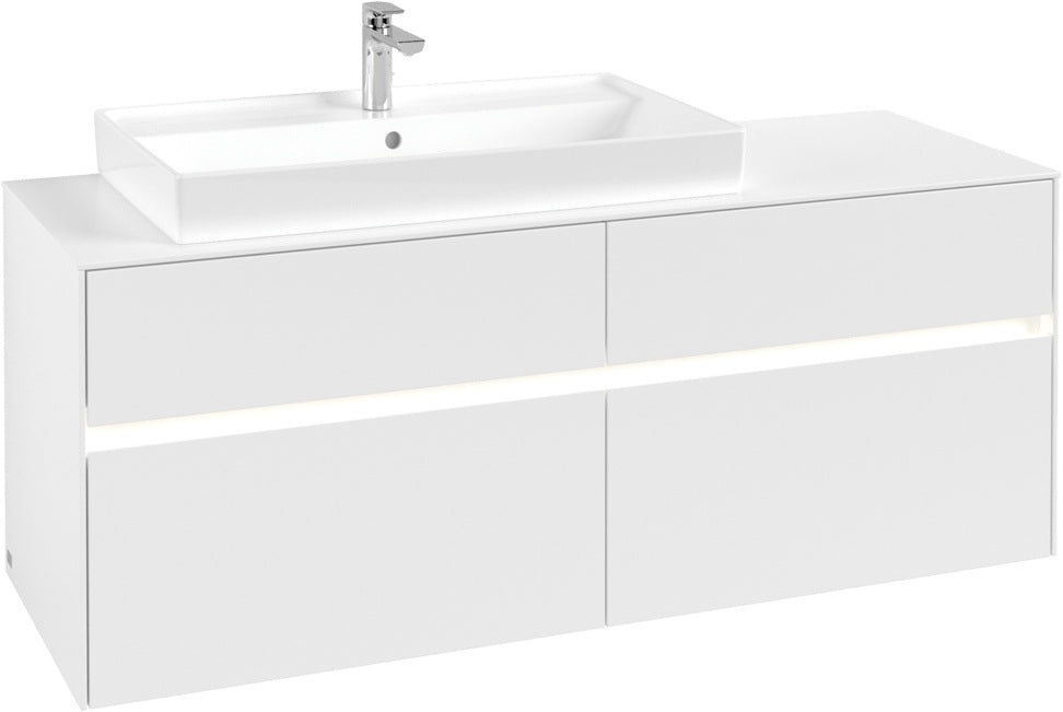 Villeroy & Boch Waschbeckenunterschrank Collaro C089 B0 1400 mm White Matt mit Beleuchtung