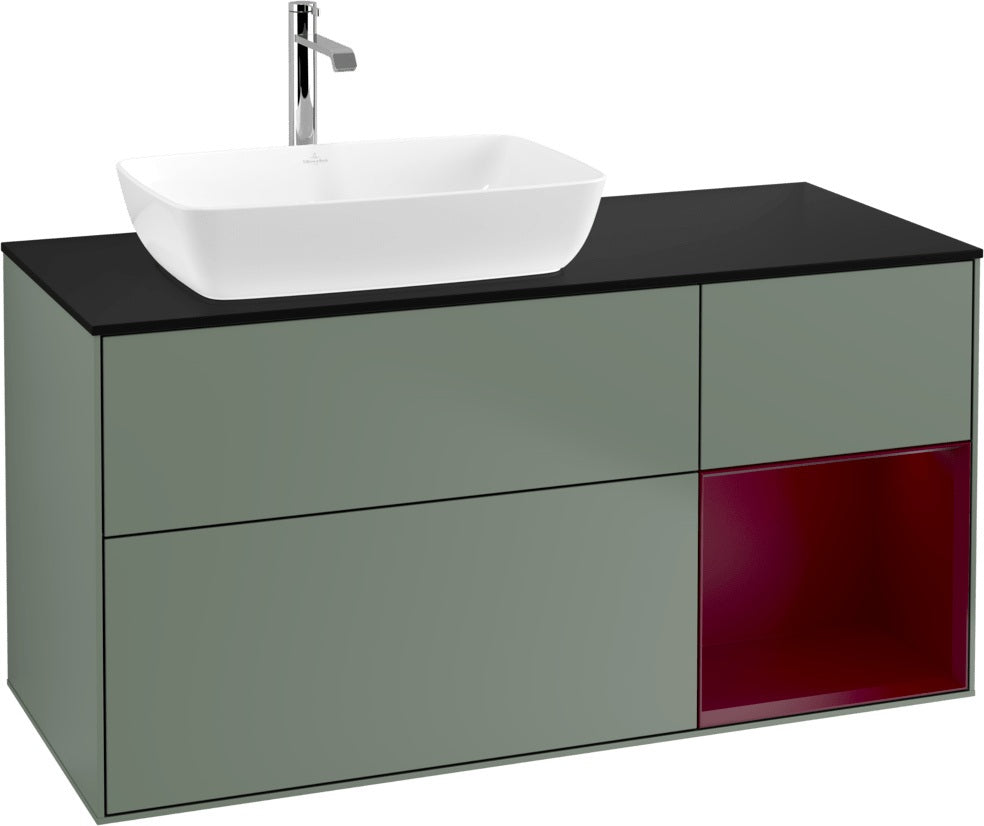 Villeroy & Boch Finion Waschtischunterschrank 1200 mm Glossy White mit Beleuchtung und SoftClosing