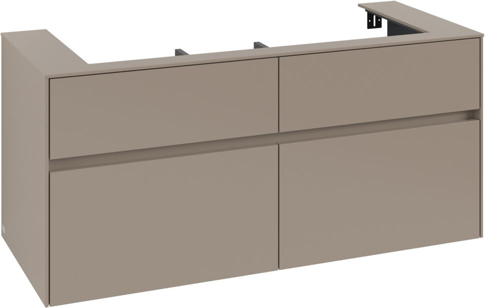 Villeroy & Boch Waschbeckenunterschrank Collaro C091 B0 1200 mm Taupe mit Beleuchtung