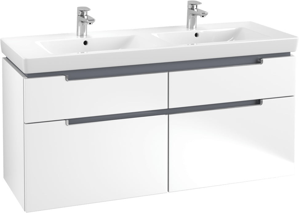 Villeroy & Boch Subway 2.0 Waschtischunterschrank A91710 Glossy White 1287 mm