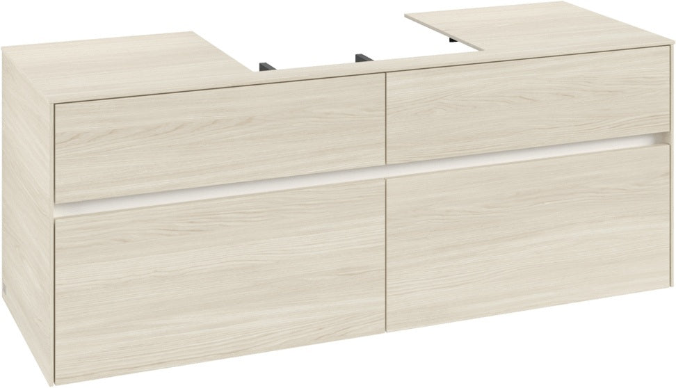Villeroy & Boch Waschtischunterschrank Collaro C084 White Oak 1400 mm mit 4 Auszügen