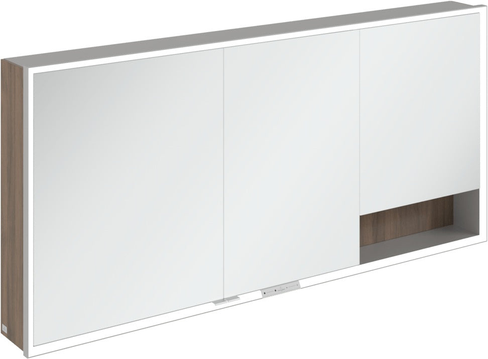 Villeroy & Boch Spiegelschrank My View+ 1600 mm Graphite mit LED-Beleuchtung und SoftClosing