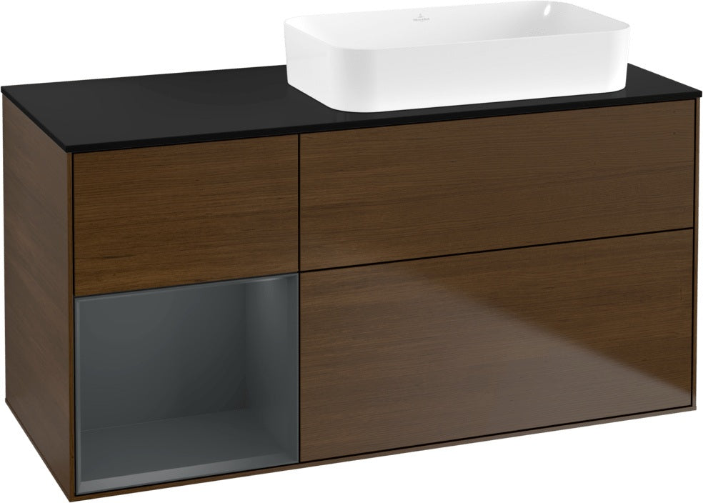 Villeroy & Boch Finion Waschtischunterschrank 120 cm Glossy White Lacquer mit Beleuchtung