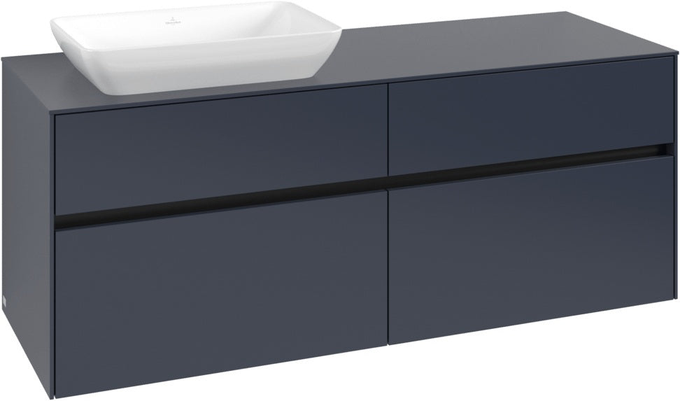 Villeroy & Boch Waschtischunterschrank Collaro C117 B0 White Oak 1400 mm mit Beleuchtung