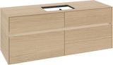 Villeroy & Boch Waschtischunterschrank Collaro C116 B0 1400 mm Nordic Oak mit Beleuchtung