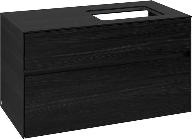 Villeroy & Boch Waschbeckenunterschrank Collaro C111 B0 1000x548x500mm Eckig Black Oak