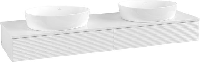 Villeroy & Boch Antao Waschtischunterschrank 1600 mm Glossy White mit LED-Beleuchtung