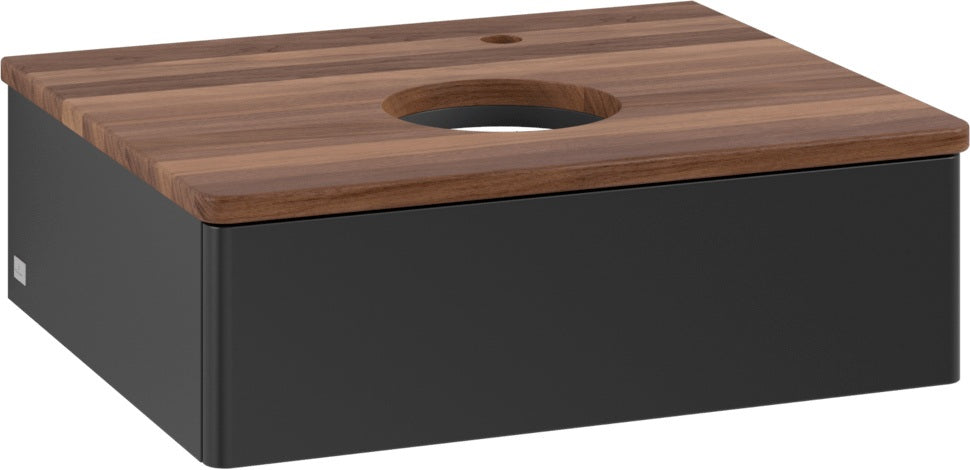 Villeroy & Boch Waschtischunterschrank Antao 600 mm Black Matt Lacquer mit Auszug und Push-to-open
