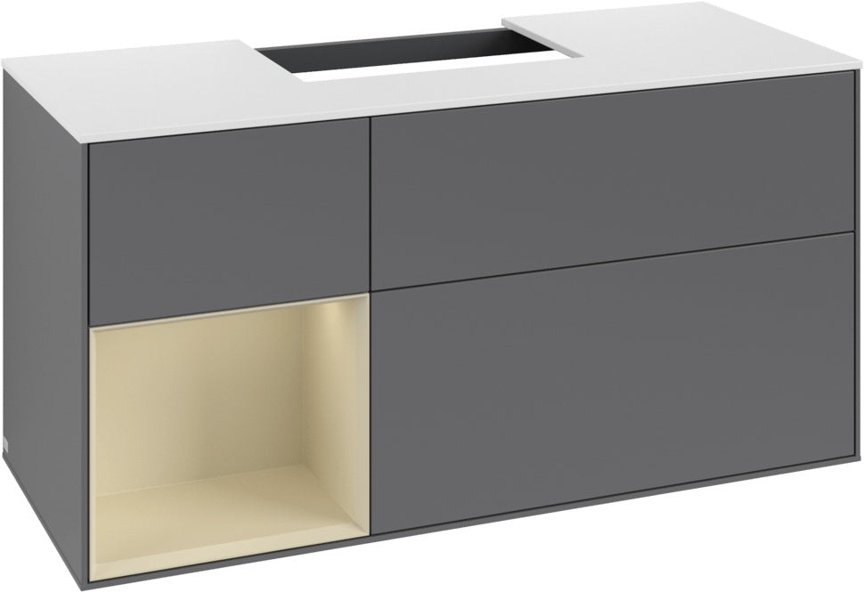 Villeroy & Boch Finion Waschtischunterschrank G161G 1200 mm Glossy White Lacquer mit LED-Beleuchtung