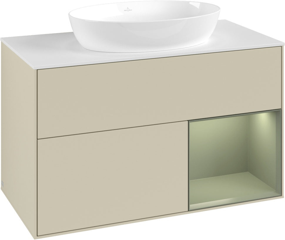 Villeroy & Boch Finion Waschtischunterschrank FA21GFGF 1000 mm Glossy White Lacquer