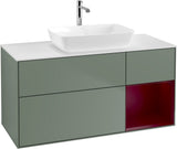 Villeroy & Boch Waschtischunterschrank Finion G831G 1200 mm Glossy White Lacquer mit Beleuchtung