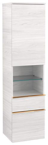 Villeroy & Boch Venticello Hochschrank 404 mm Glossy White mit Tür rechts und 2 Auszügen