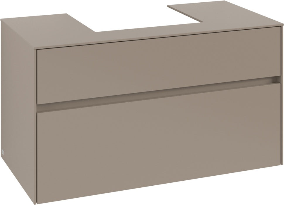 Villeroy & Boch Waschtischunterschrank Collaro C016 Taupe 1000 mm mit SoftClosing